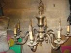 lustre 8 branches ancien en laiton. ., Ophalen