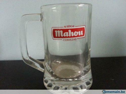 chope à bière MAHOU, Verzamelen, Glas en Drinkglazen, Gebruikt, Ophalen of Verzenden