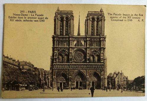 293 - Paris - Notre-Dame - La Façade, Collections, Cartes postales | Étranger, Affranchie, France, 1920 à 1940, Enlèvement ou Envoi