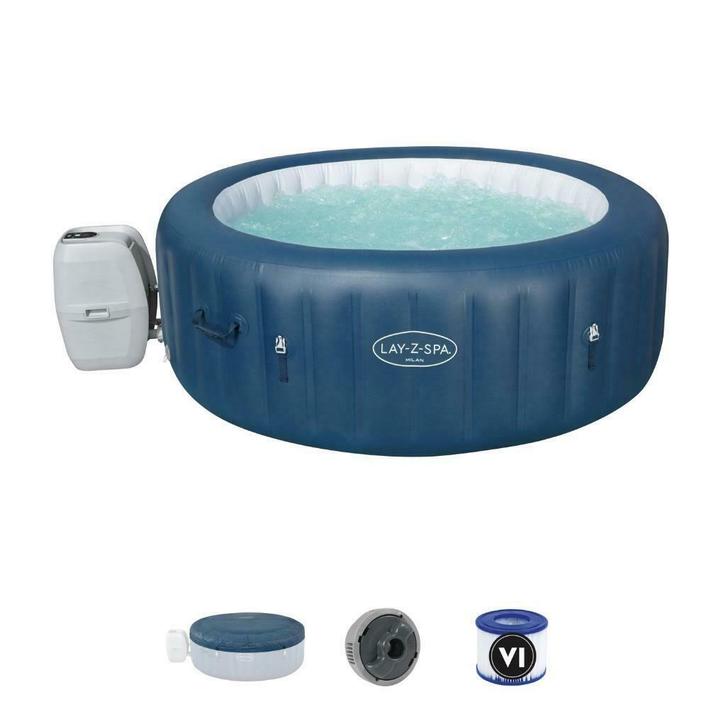 SPA, LAY Z SPA, BESTWAY, MILAN, ref 60029 Airjet Plus, 4-6, Jardin & Terrasse, Bains à remous et Spas, Neuf, Gonflable, Couverture