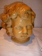 Tête d'enfant vintage plâtre statue de jeune fille céramique, Enlèvement ou Envoi