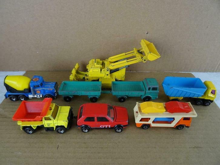 Collectie 8x Matchbox vrachtwagen vintage Matchbox collectie, Hobby en Vrije tijd, Modelauto's | 1:87, Gebruikt, Bus of Vrachtwagen