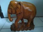 Vintage houten olifant, Ophalen of Verzenden