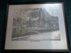 Durbuy - Kasteel aan de oever van de Ourthe - Ingelijst ., Antiek en Kunst, Ophalen of Verzenden