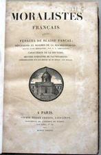 Moralistes Français 1838 Franse filosofen filosofie Pascal, Enlèvement ou Envoi