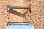 §étagère fer forgé 2 planches bois, Maison & Meubles, Enlèvement, Utilisé