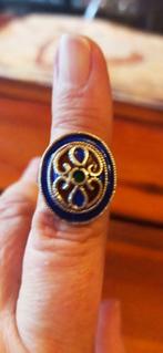 Bague argent émaillé, Enlèvement ou Envoi, Comme neuf, Argent, Argent
