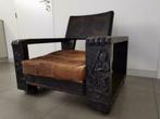 4 Zetels + 1 salontafel + 1 bar uit Congo, Huis en Inrichting, Ophalen, Hout, 75 tot 100 cm, Zo goed als nieuw