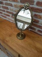 Bronzen  Kantel spiegel, Antiek en Kunst, Antiek | Spiegels, Minder dan 100 cm, Minder dan 50 cm, Ophalen of Verzenden, Ovaal