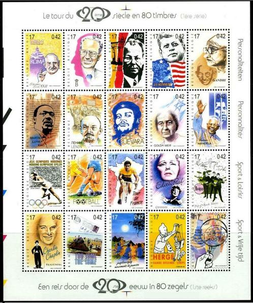 BL83 Timbres Le Tour du 20eme siècle en 80 timbres (Tintin), Timbres & Monnaies, Timbres | Europe | Belgique, Timbre-poste, Enlèvement ou Envoi