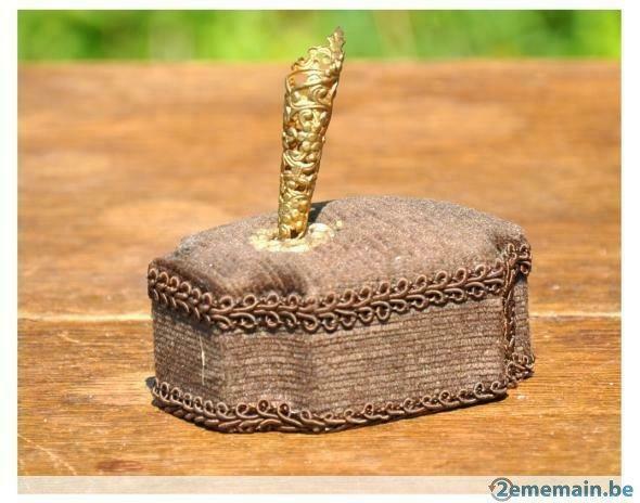 porte bic ou stylo velours et métal de  bureau, Antiquités & Art, Antiquités | Accessoires de maison