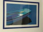 Joli cadre le bateau sur l’eau bleue (dimensions voir photos, Photo ou Poster, Comme neuf, 50 à 75 cm, 50 à 75 cm