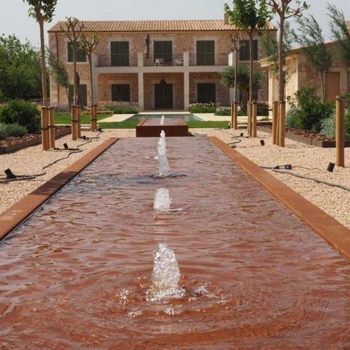 cortenstaal rechthoekige watertafel (ook op maat), Jardin & Terrasse, Pièces d'eau & Fontaines, Neuf, Fontaine, Autres matériaux