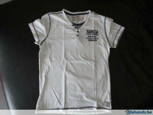 Jongen - maat 152/158 - Garcia Jeans wit T-shirt, Kinderen en Baby's, Kinderkleding | Maat 152, Gebruikt, Jongen, Shirt of Longsleeve