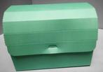 Grand boîtes de dragées verte pastel coffre - 5 pièces à 2€, Enlèvement ou Envoi, Cadeau d'accouchement, Neuf