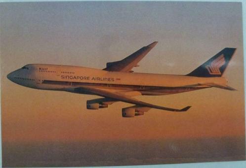 Boeing 747 de Singapore Airlines, Collections, Aviation, Comme neuf, Carte, Photo ou Gravure, Enlèvement ou Envoi