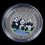China - 'Silver Plated/Colored bar - Panda' - UNC, Envoi