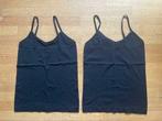 set 2 zwarte naadloze croptops met verstelbare bandjes, Kleding | Dames, Zwart, Ophalen of Verzenden, Zo goed als nieuw, Maat 36 (S)