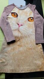 Jurk glitter met kat Wild m 134 / 140, Kinderen en Baby's, Meisje, Ophalen of Verzenden, Zo goed als nieuw, Jurk of Rok