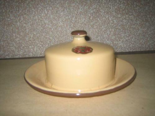 Vintage boterpot,beige verlak,jaren 50, Antiquités & Art, Antiquités | Email, Enlèvement