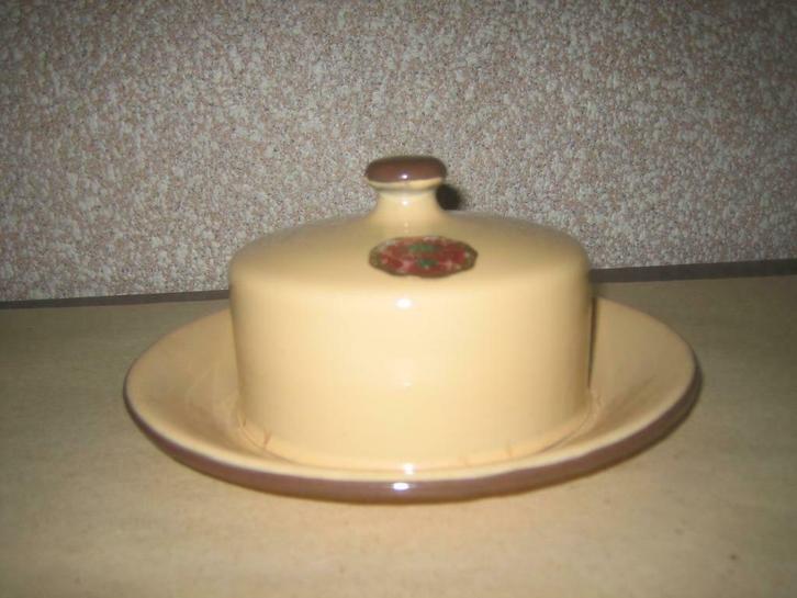 Vintage boterpot,beige verlak,jaren 50, Antiek en Kunst, Antiek | Email, Ophalen