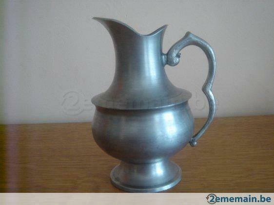 Pot à lait en étain - Poinçon St Michel, Antiquités & Art