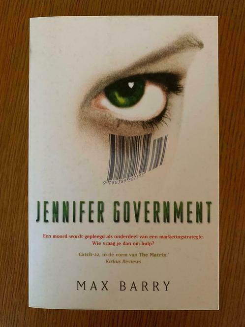 Jennifer Government van Max Barry, Boeken, Thrillers, Gelezen, België, Ophalen of Verzenden