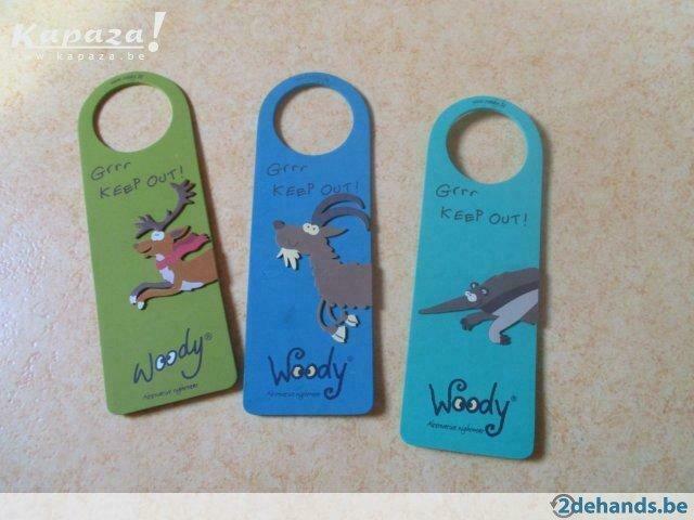 Woody deurhangers: rendier, steenbok, miereneter, Collections, Marques & Objets publicitaires, Neuf, Enlèvement ou Envoi
