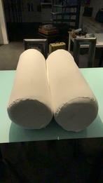 Set van 2 langwerpige kussens met witte katoenen overtrek