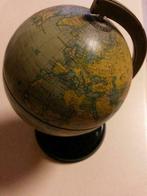 Vintage metalen globe uit de jaren 1930-1950, Zo goed als nieuw, Ophalen