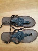 Lederen sandalen hand made maat 40, Bruin, Zo goed als nieuw, Sandalen of Muiltjes, Ophalen of Verzenden