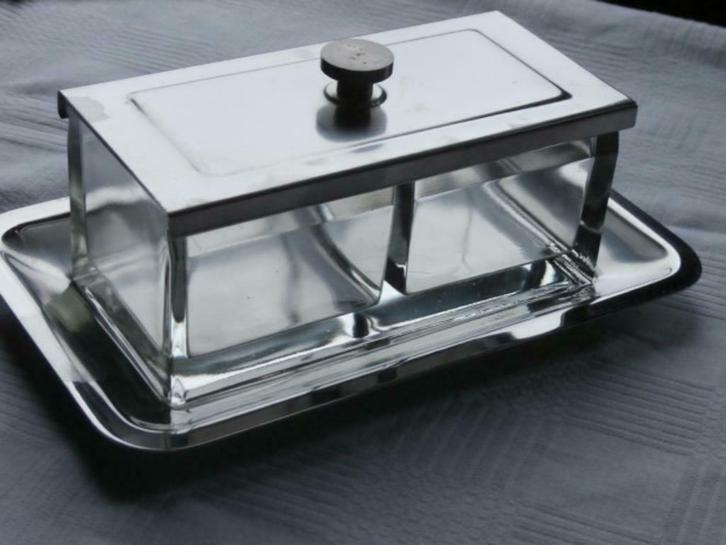 Pot de confiture 2 pièces (vintage, Maison & Meubles, Cuisine | Vaisselle, Utilisé, Autres types, Autres styles, Verre, Enlèvement ou Envoi