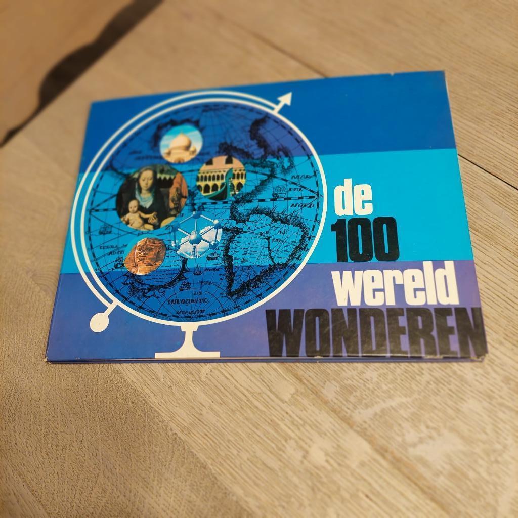 plakboek "de 100 wereldwonderen", Boeken, Prentenboeken en Plaatjesalbums, Ophalen of Verzenden, Gelezen, Publiart, Plaatjesalbum