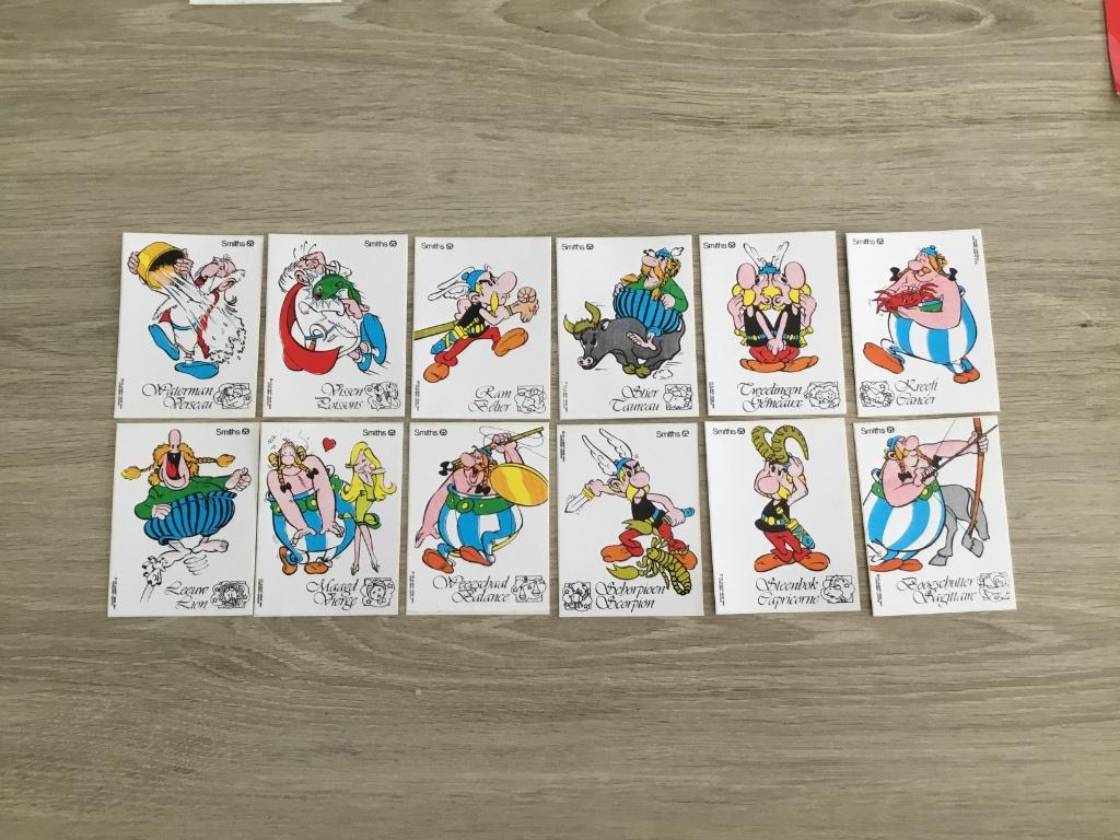 12 stickers Asterix en Obelix- Smiths 1980 - volledige reeks, Verzenden, Asterix en Obelix, Plaatje, Poster of Sticker