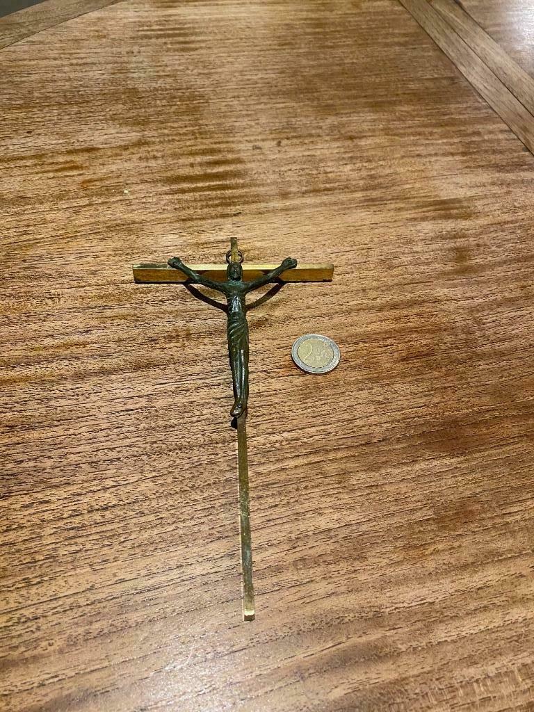 Vintage - Crucifix en cuivre, Enlèvement ou Envoi