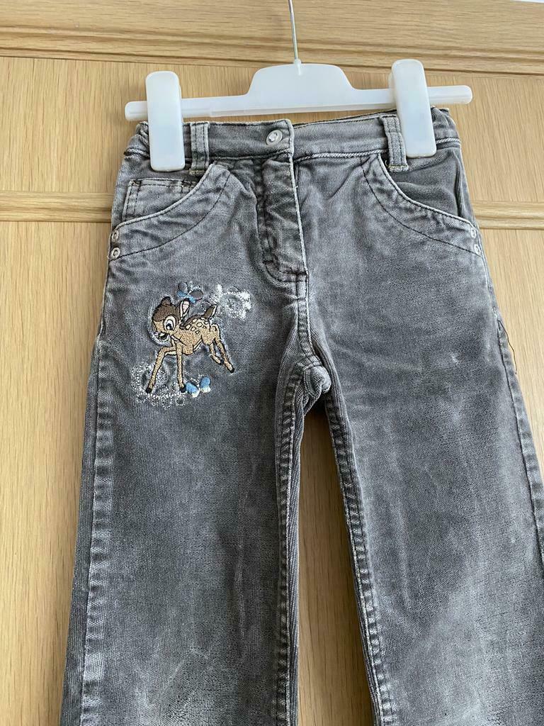 Pantalon en velours gris avec Bambie Taille 110, Pantalon, C&A, Enlèvement ou Envoi, Utilisé
