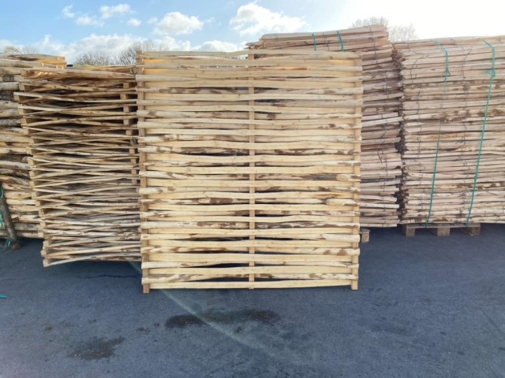 Kastanje vlechtscherm houten scherm tuinscherm schutting, Ophalen of Verzenden, Nieuw, Hout, Tuinhek