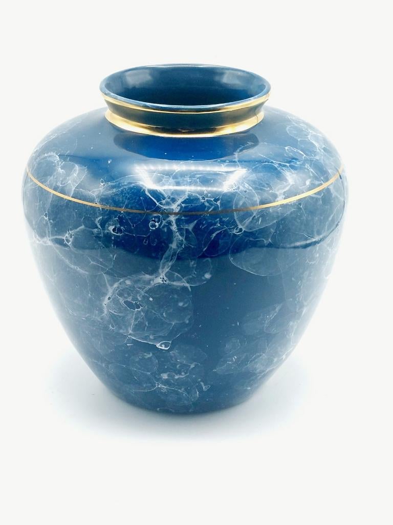 Blauwe aardewerken vaas, Ophalen of Verzenden