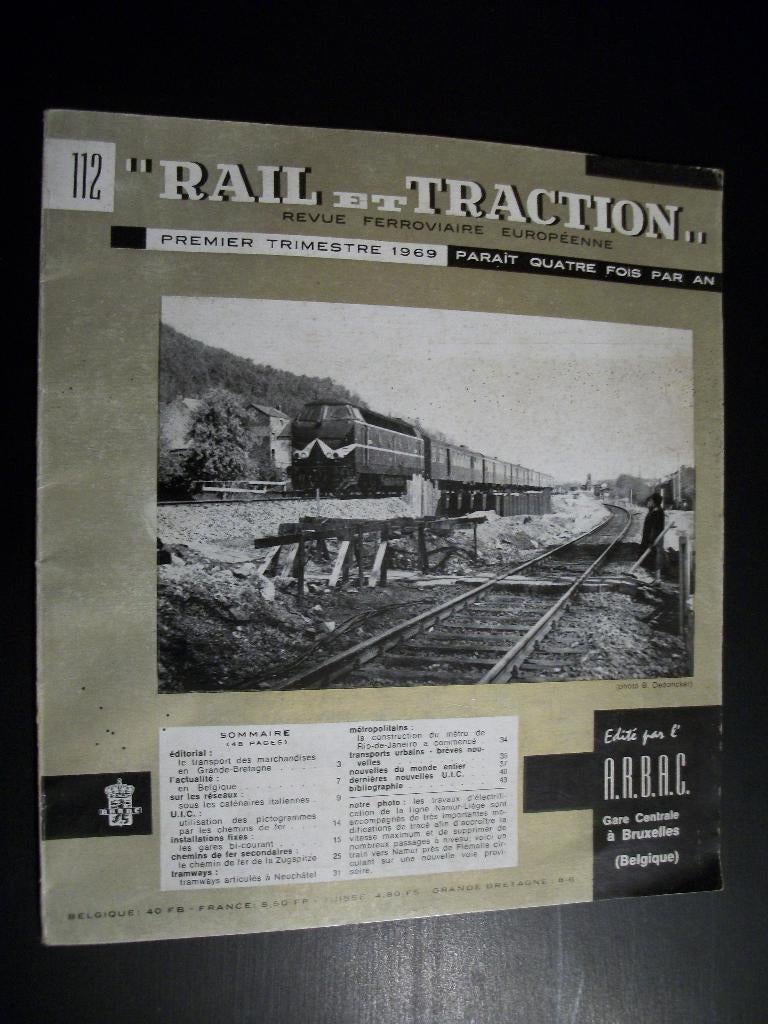 Rail et Traction 112 - 1969 - SNCB et les Chemins de Fer, Enlèvement ou Envoi, Utilisé, Train, Livre ou Revue