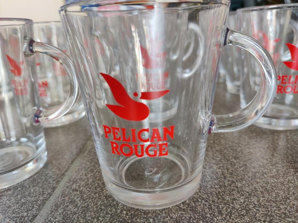 Thee en/of chocomelkglazen van Pelican rouge, Enlèvement, Comme neuf