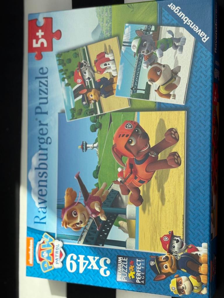 Paw patrol puzzel 3x 49 stukjes, Enlèvement ou Envoi, 10 à 50 pièces, Comme neuf, 4 à 6 ans