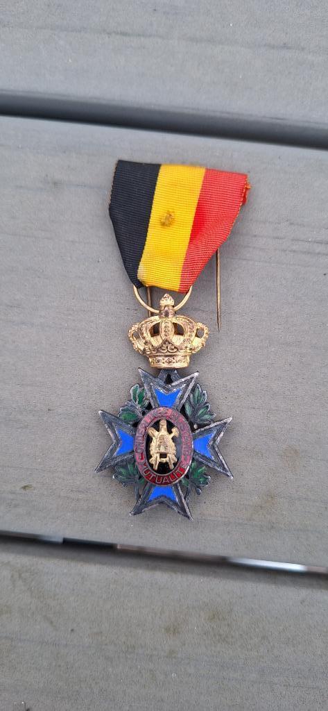 Belgische medaille / ereteken Onderlinge Bijstand, Verzamelen, Militaria | Algemeen, Overige soorten, Lintje, Medaille of Wings