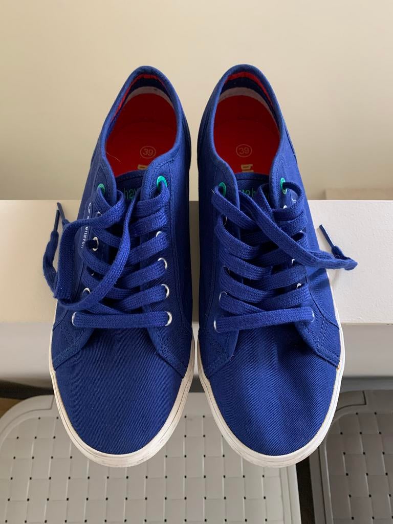 Blauwe stoffen schoenen van Bluehaven, Kleding | Dames, Ophalen of Verzenden, Gedragen