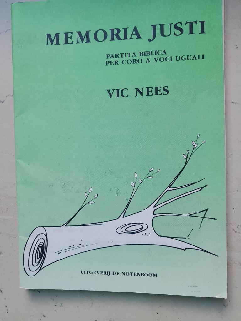 "MEMORIA JUSTI"       Vic Nees, Muziek en Instrumenten, Bladmuziek, Ophalen of Verzenden, Nieuw, Klassiek, Koor