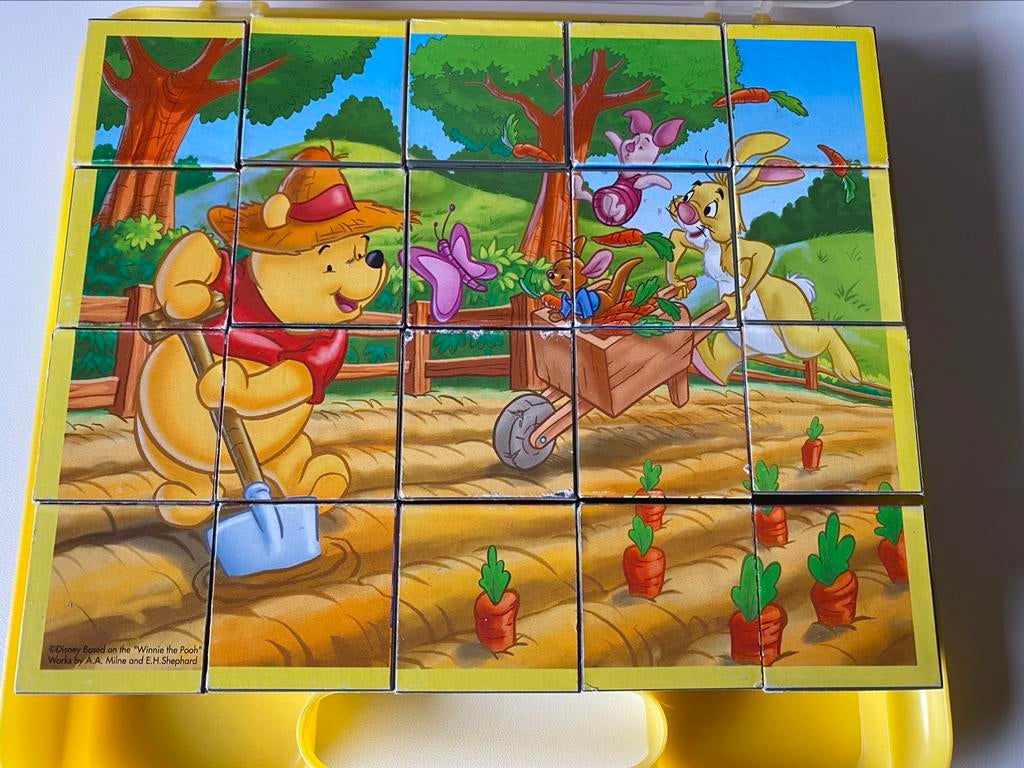 Blokkenpuzzel Winnie the Pooh 20 stuks van Clementoni, Ophalen of Verzenden, Gebruikt