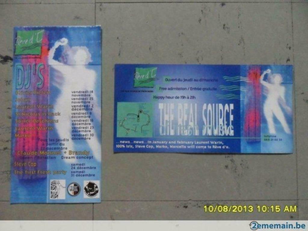 Flyers Rêve d'O The Final Source Of Fresh Music, Collections, Enlèvement ou Envoi, Utilisé, Autres types