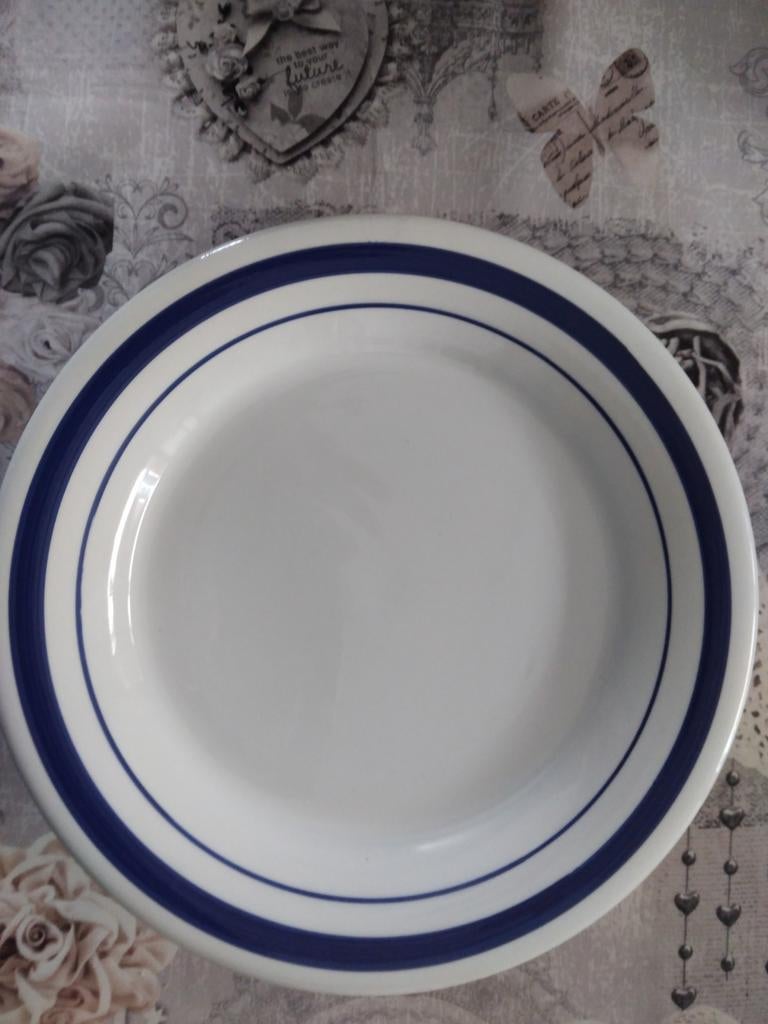 5 platte borden en 12 diepe borden, Ophalen