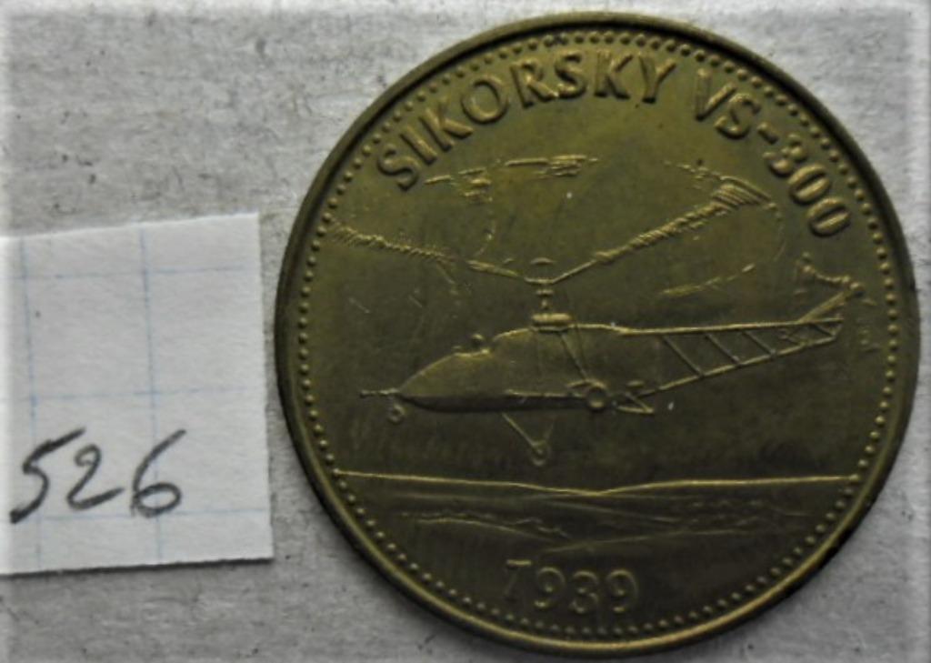 Shell 26mm jeton sikorsky laiton, Timbres & Monnaies, Pièces & Médailles, Enlèvement ou Envoi, Autres matériaux
