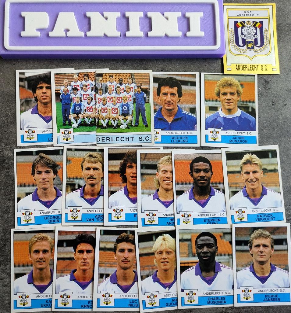 PANINI FOOTBALL 88 ANDERLECHT 18 autocollants foot 1988, Envoi, Neuf