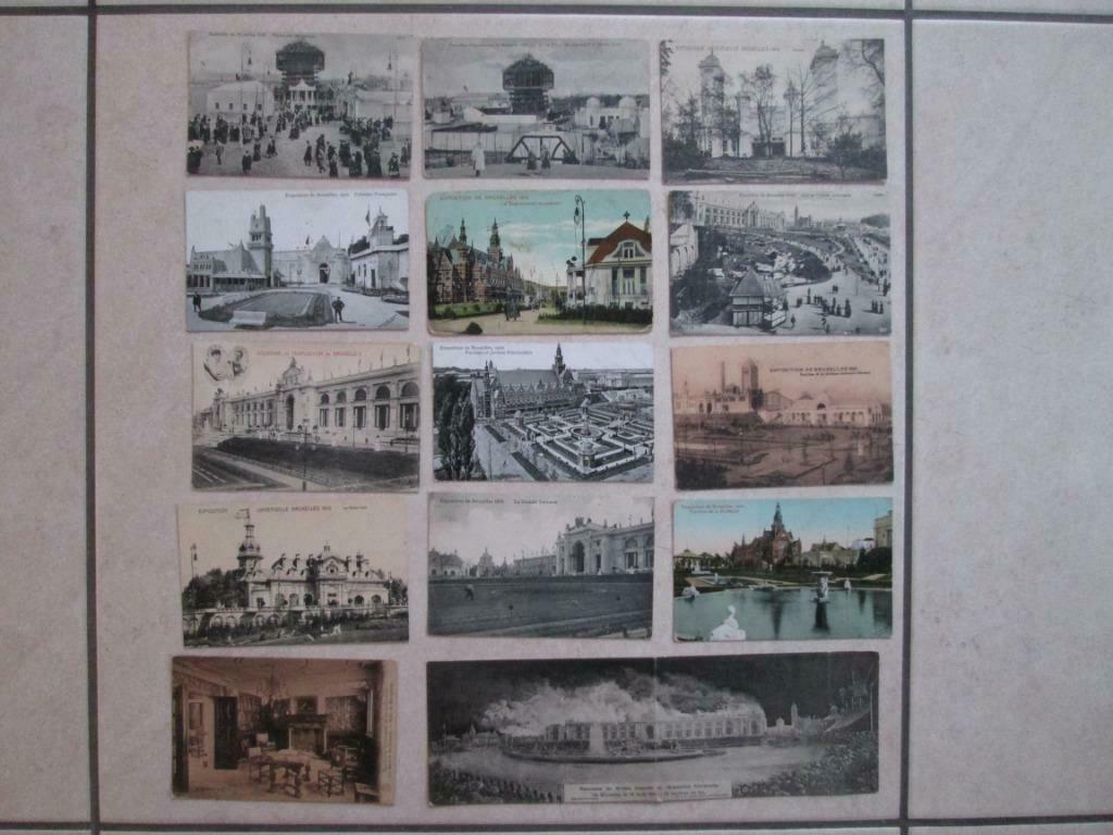 lot van 14 oude postkaarten : Wereldtentoonstelling 1910 - B, Verzenden